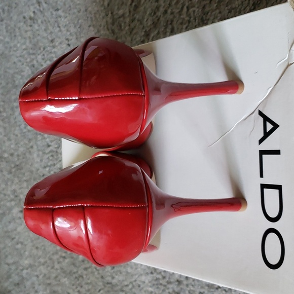 Womens Aldo Red Heels 👠 Size 40 US Size 9.5/10 - Picture 8 of 16